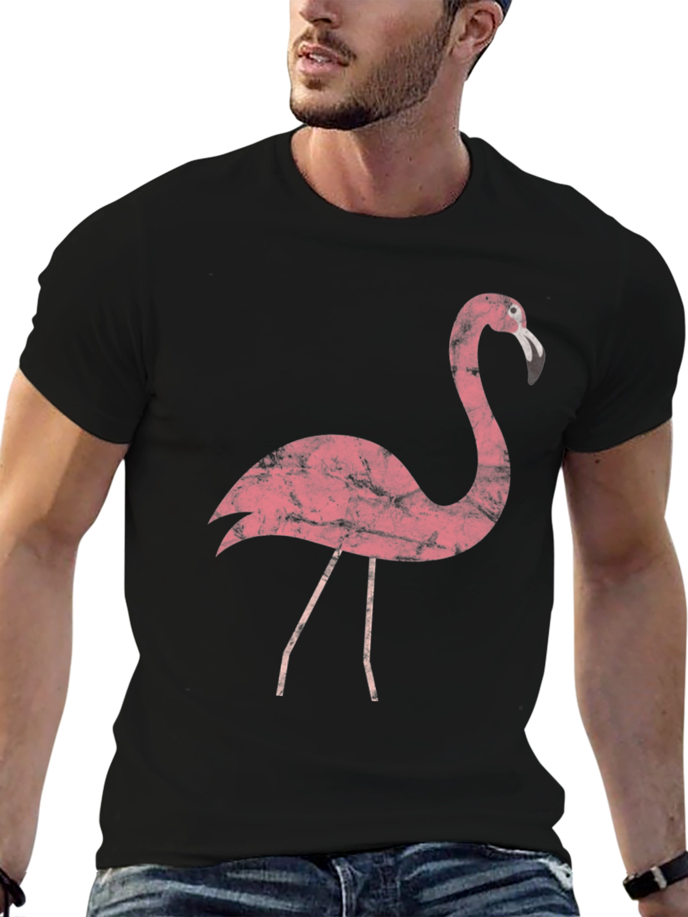 Pink Flamingo Graphic Tee - Trendy Casual Top