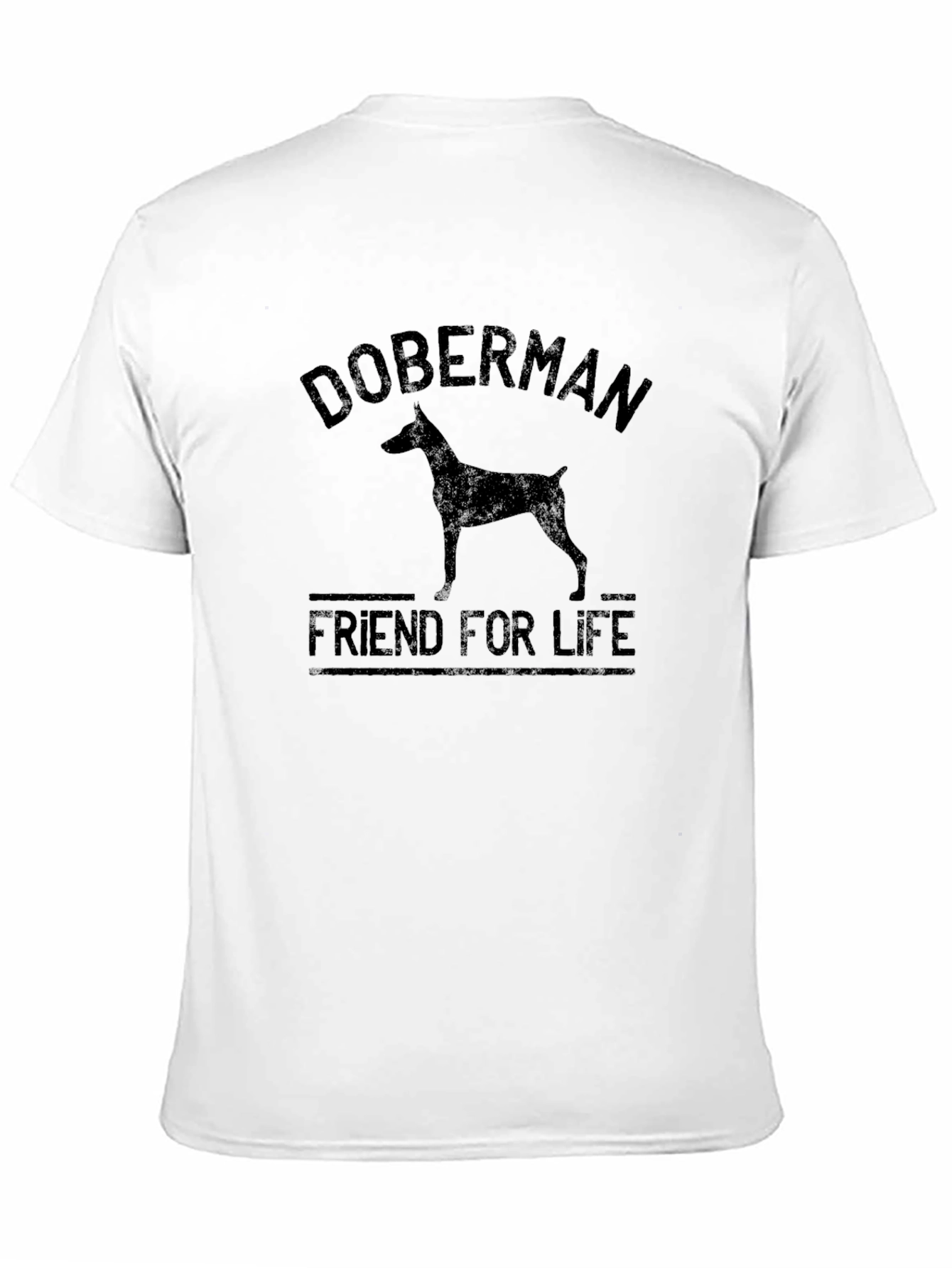 Doberman Friend for Life Black T-Shirt