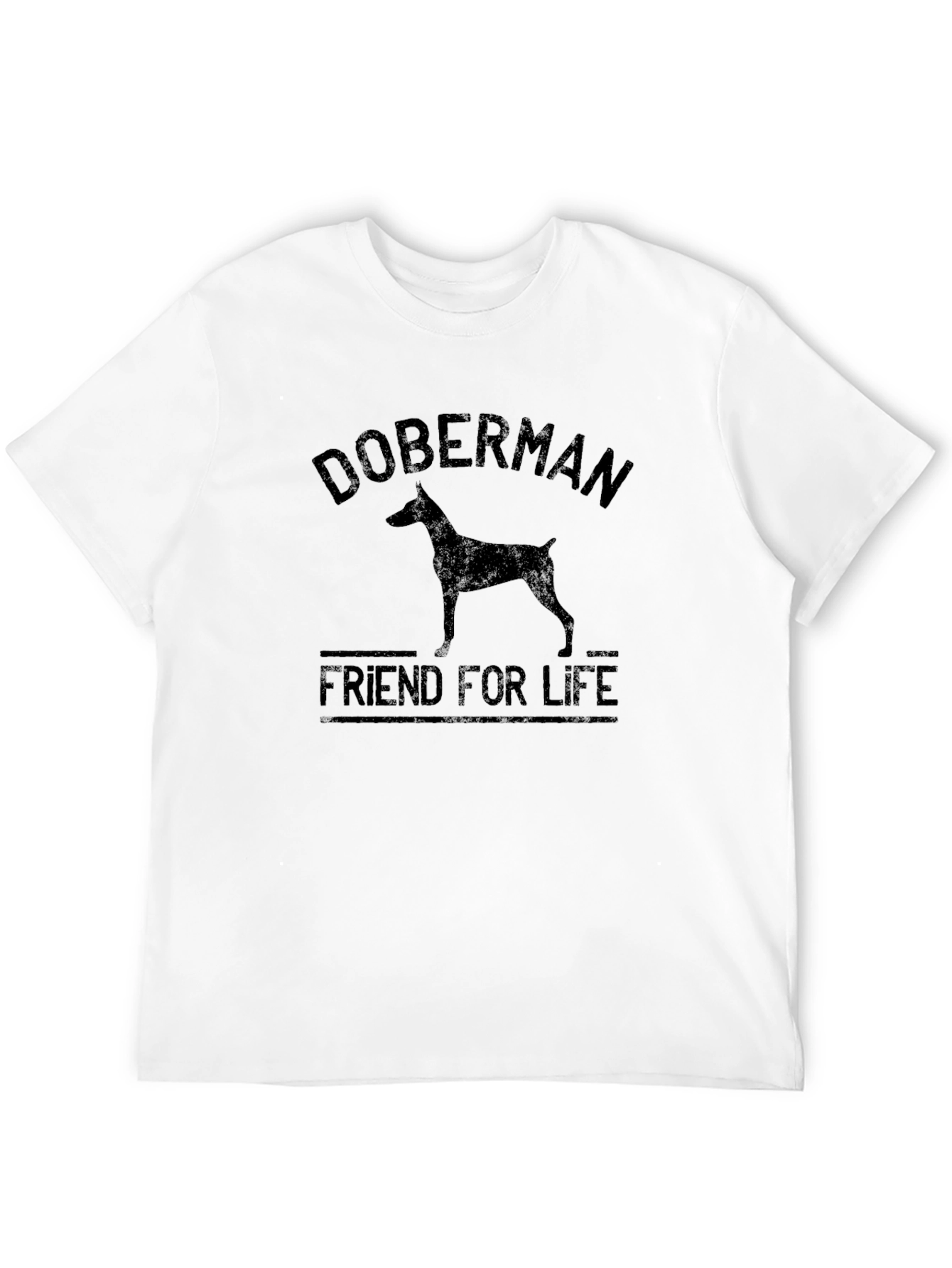 Doberman Friend for Life Black T-Shirt