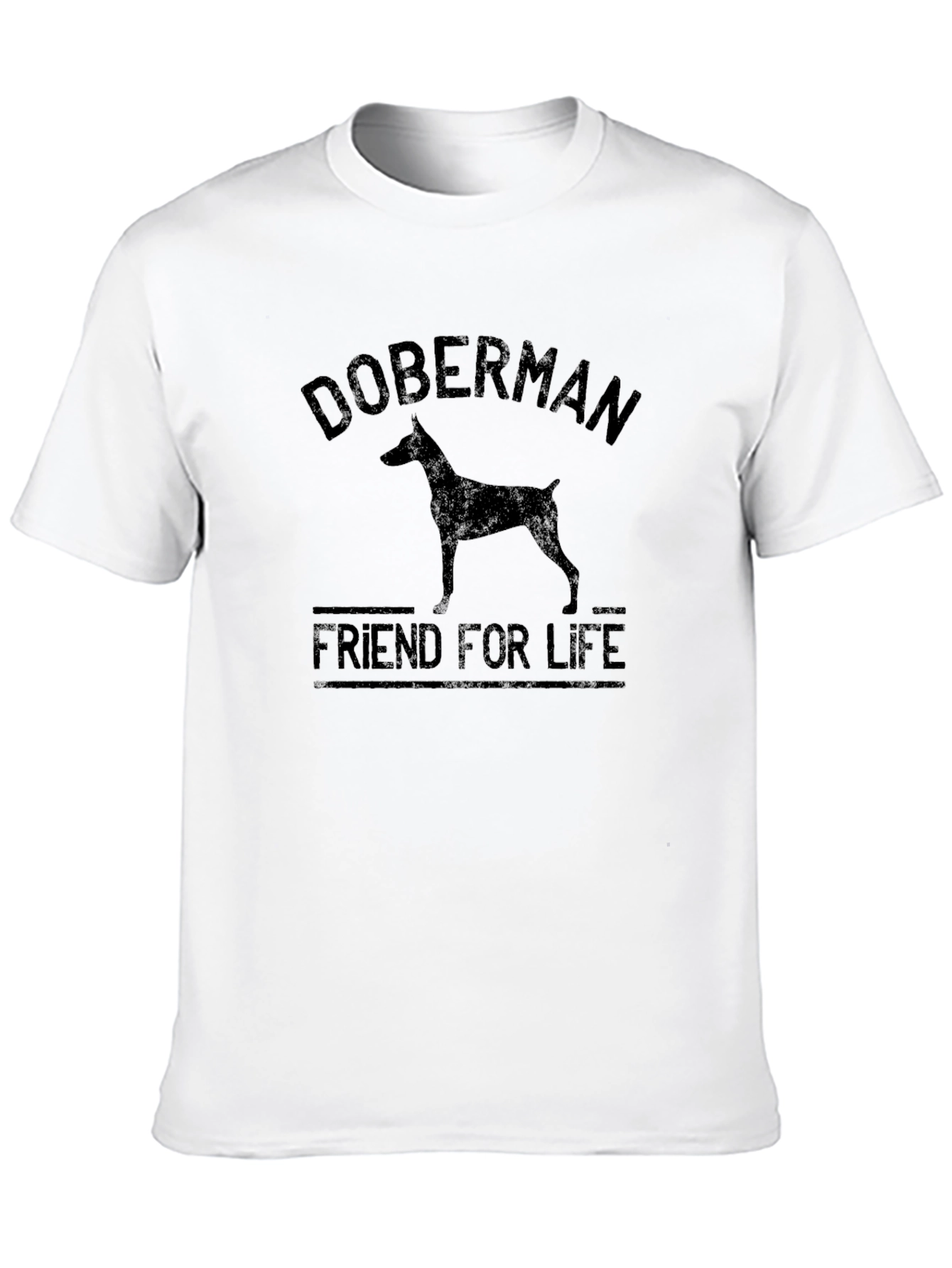 Doberman Friend for Life Black T-Shirt
