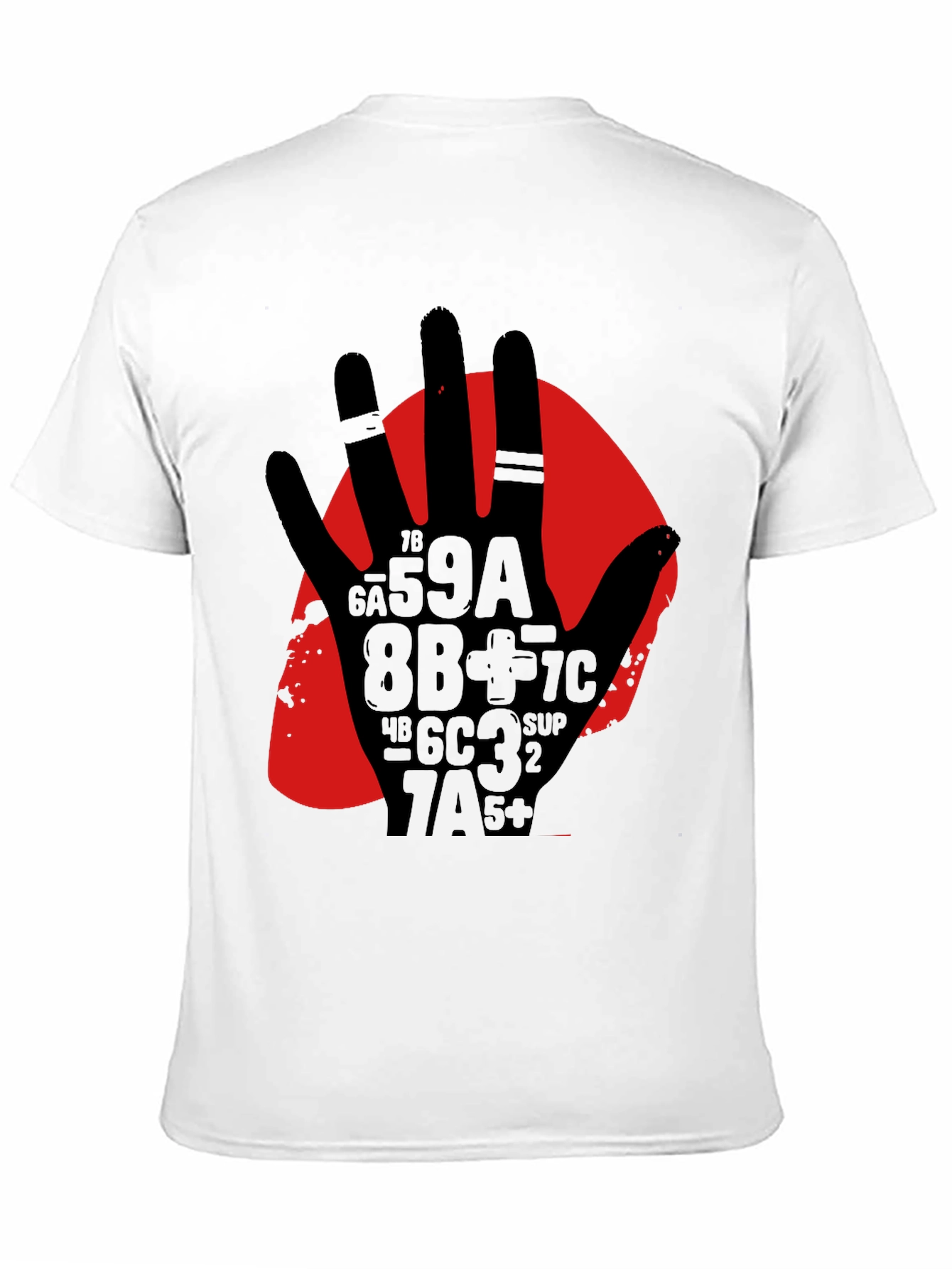 Abstract Hand Graphic Print Black T-Shirt