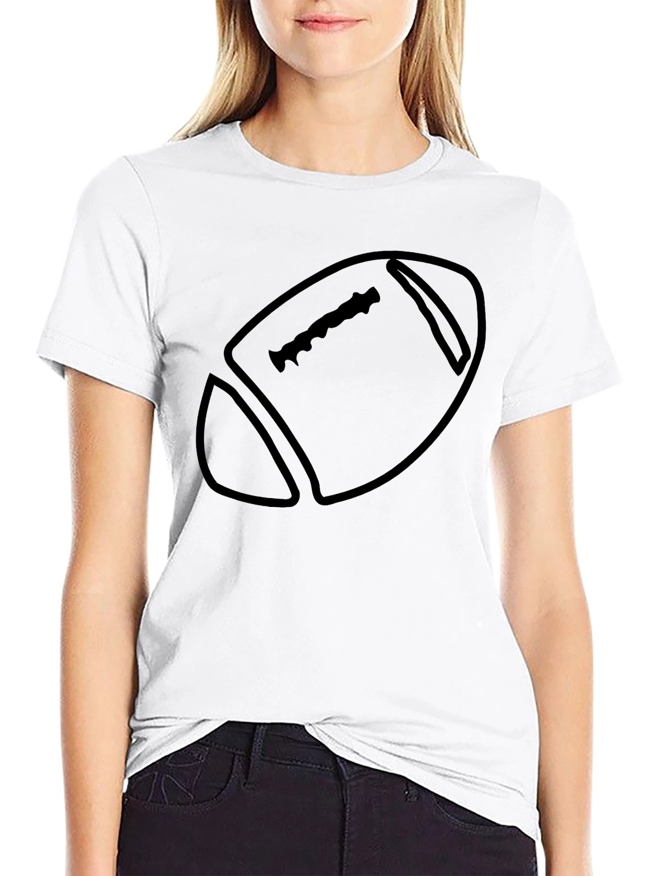 Football Graphic Tee - Mens Black T-Shirt