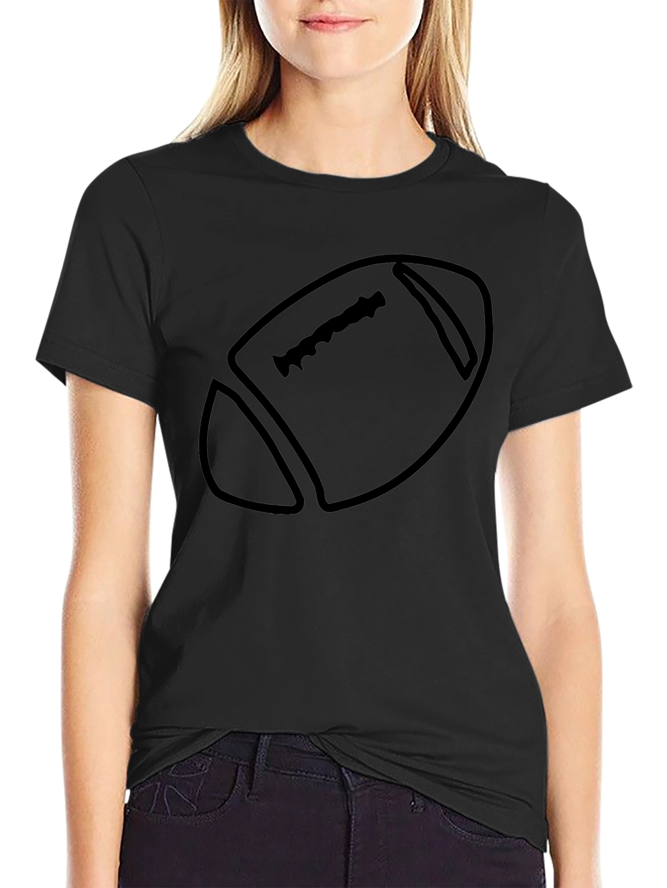Football Graphic Tee - Mens Black T-Shirt