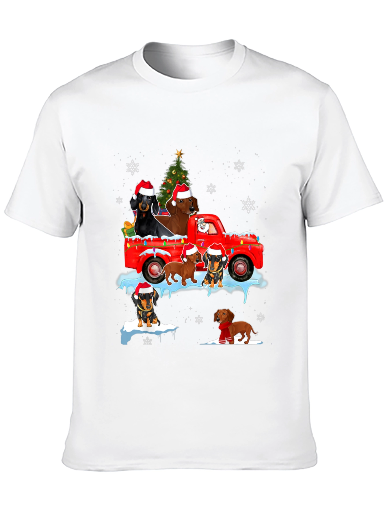 Dachshund Christmas Truck T-Shirt