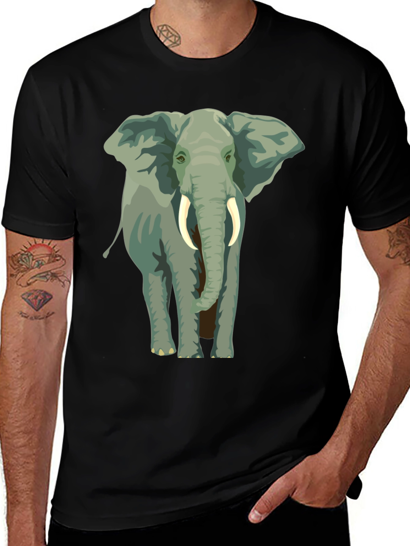 Elephant Graphic T-Shirt - Animal Lover Tee