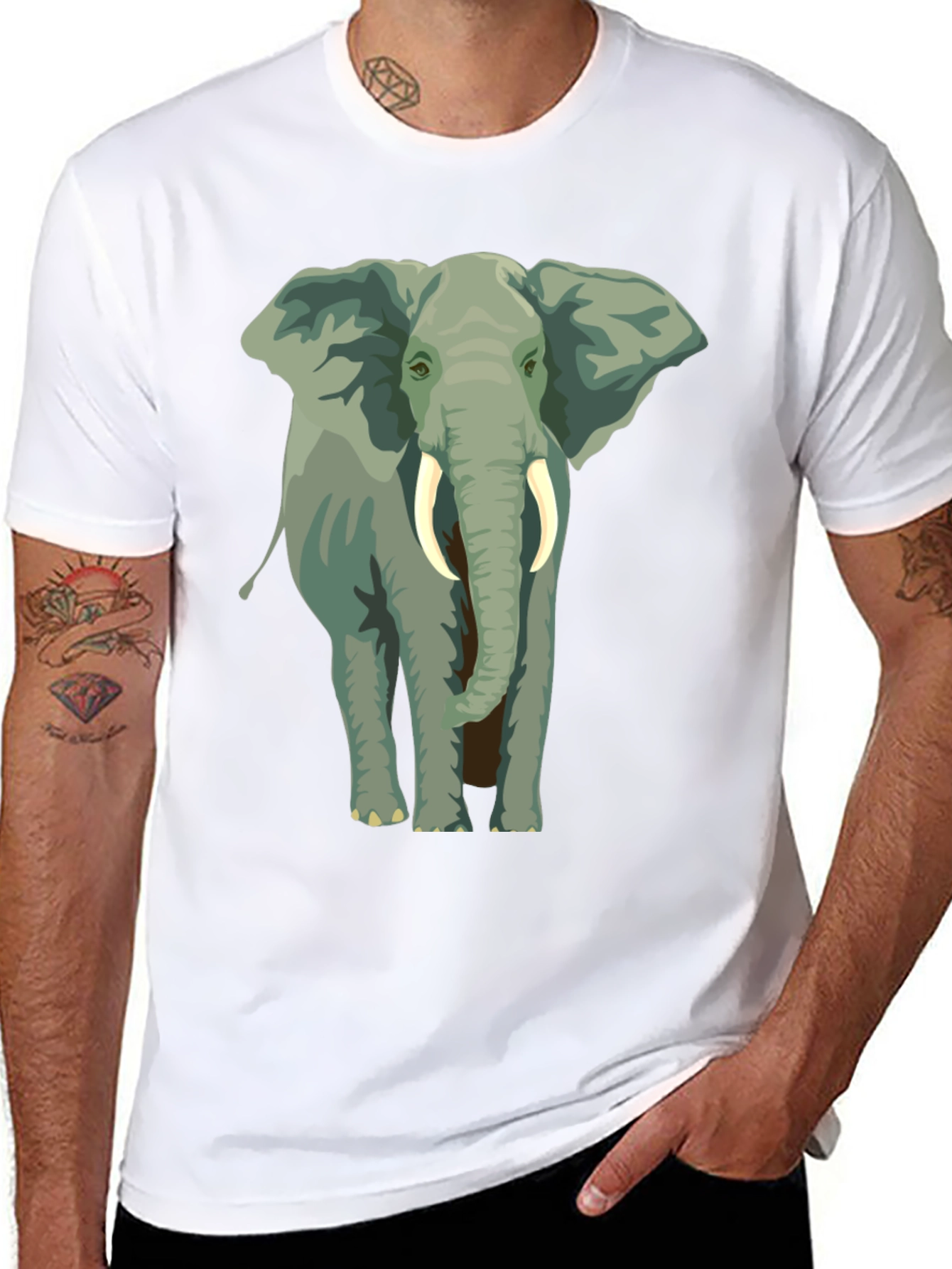 Elephant Graphic T-Shirt - Animal Lover Tee