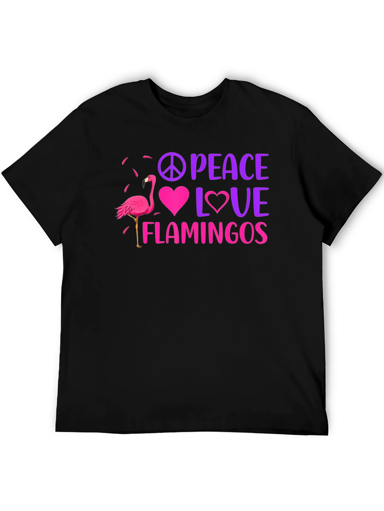 Peace Love Flamingos Graphic Tee