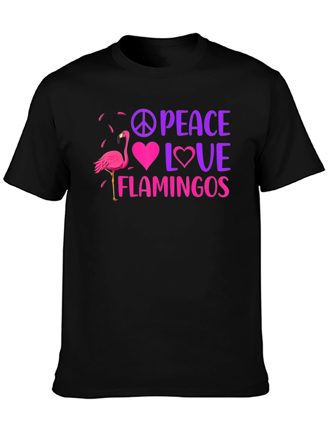 Peace Love Flamingos Graphic Tee