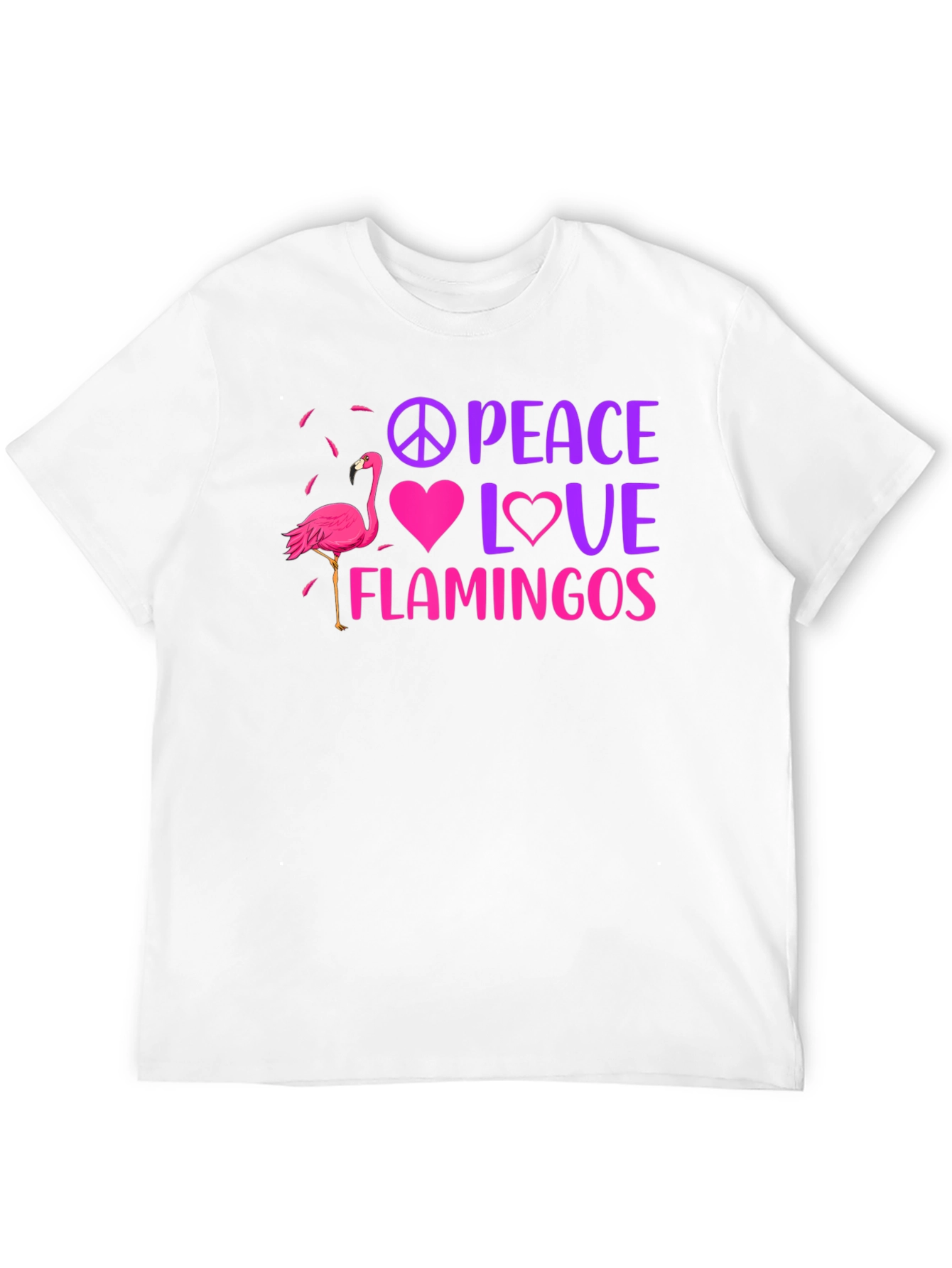 Peace Love Flamingos Graphic Tee