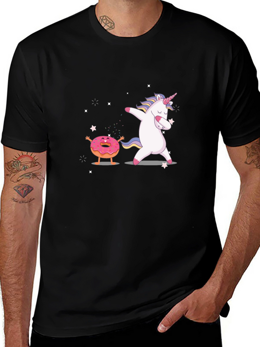 Unicorn & Donut Dabbing Graphic Tee