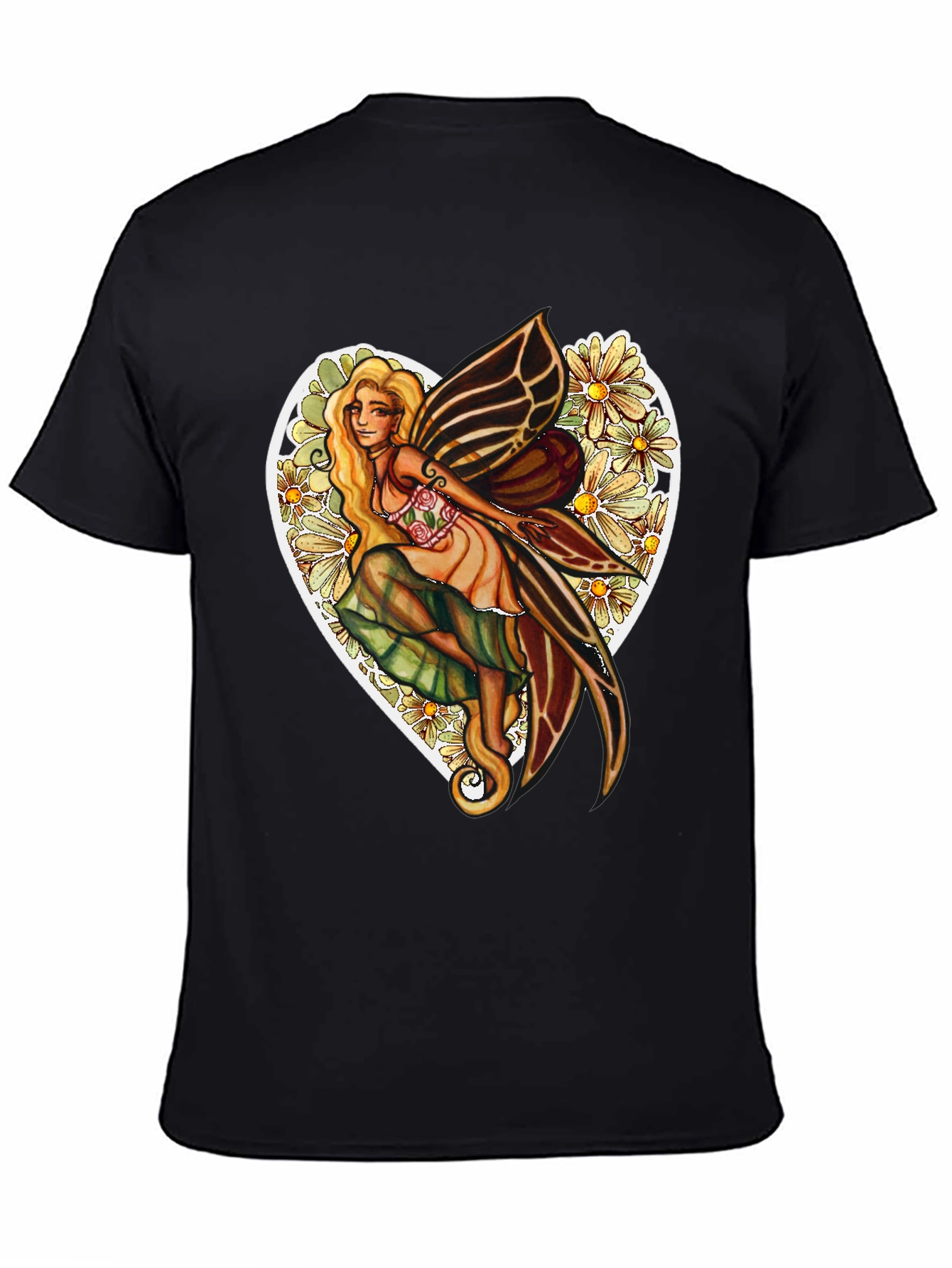 Floral Fairy Heart Graphic T-Shirt