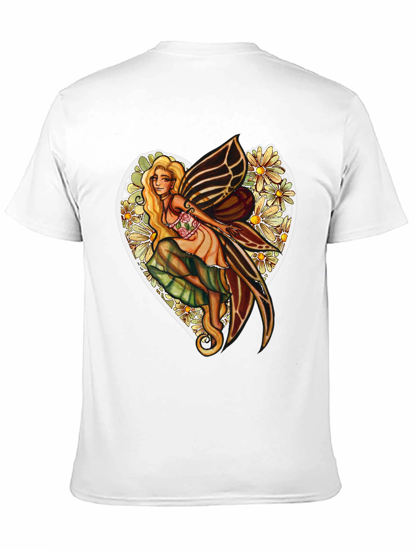 Floral Fairy Heart Graphic T-Shirt