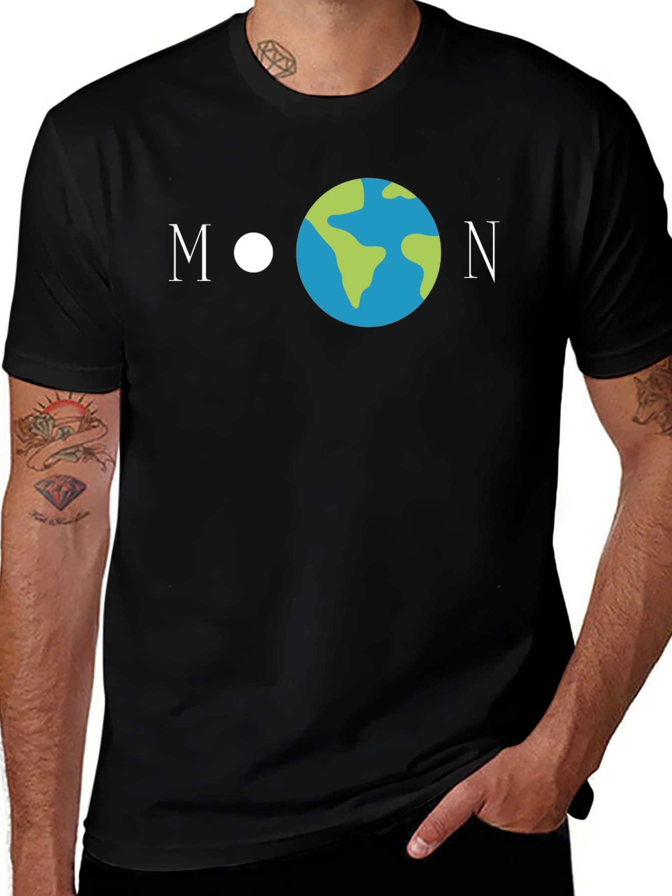 Earth Moon Graphic T-Shirt - Planet Lover Tee