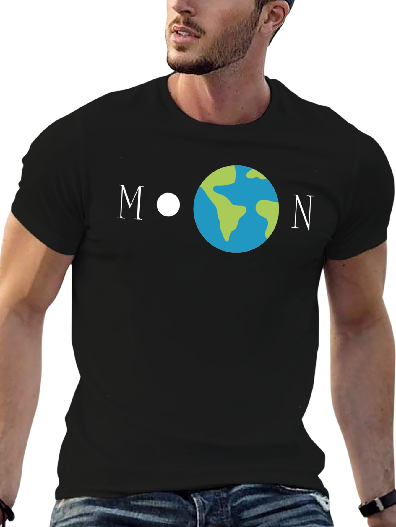 Earth Moon Graphic T-Shirt - Planet Lover Tee