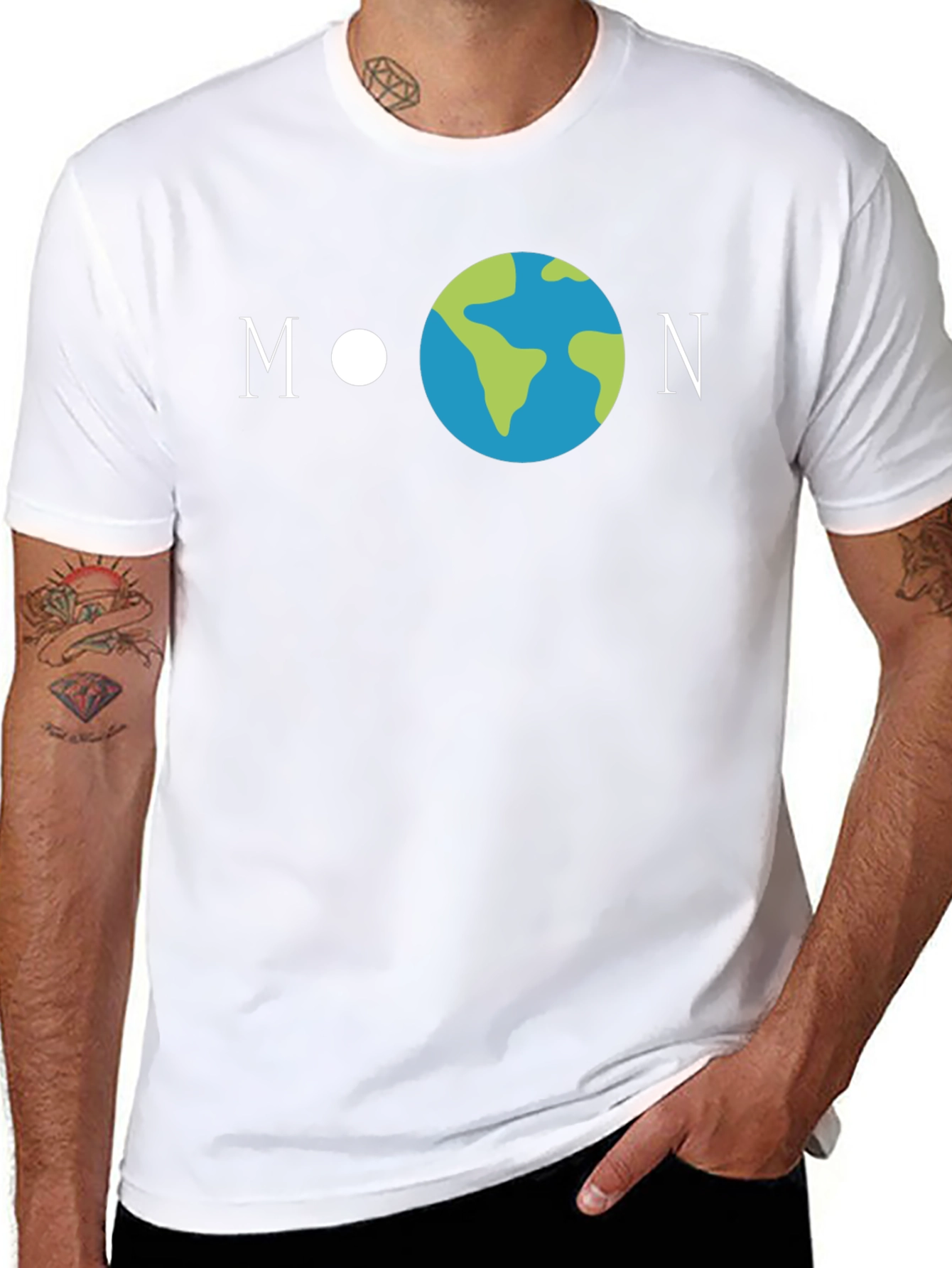 Earth Moon Graphic T-Shirt - Planet Lover Tee