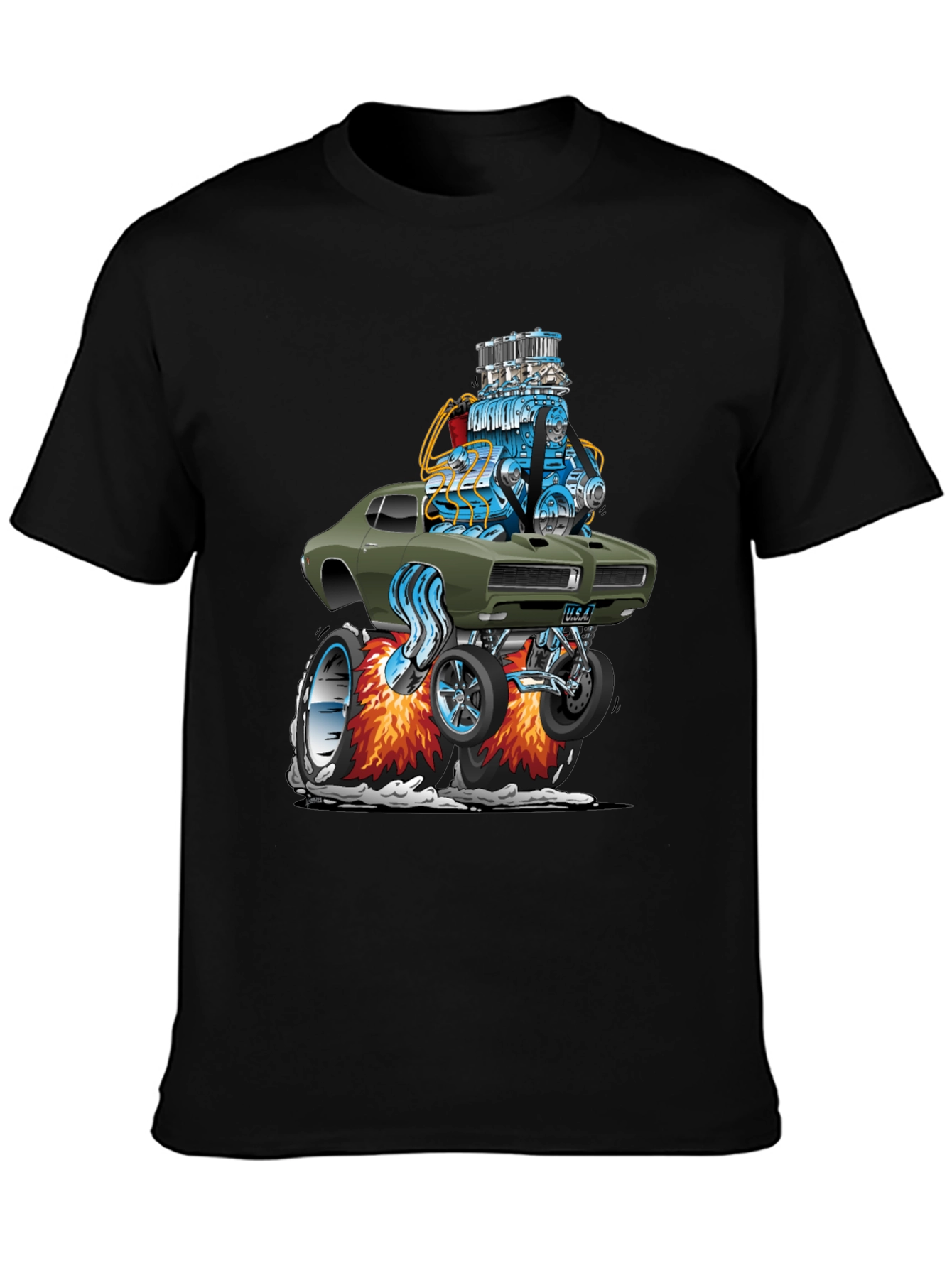Muscle Car Cartoon T-Shirt