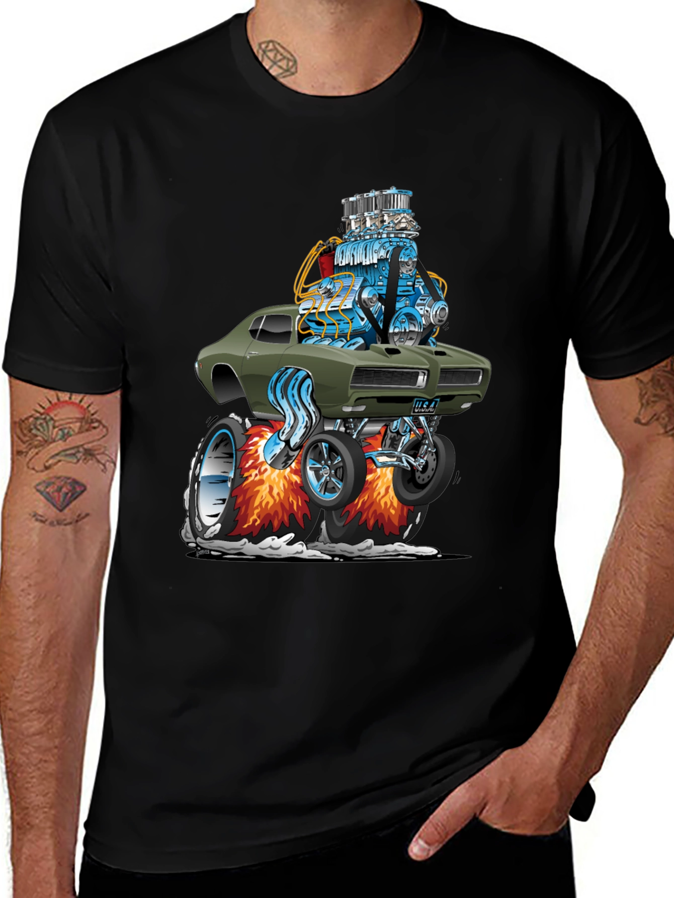 Muscle Car Cartoon T-Shirt