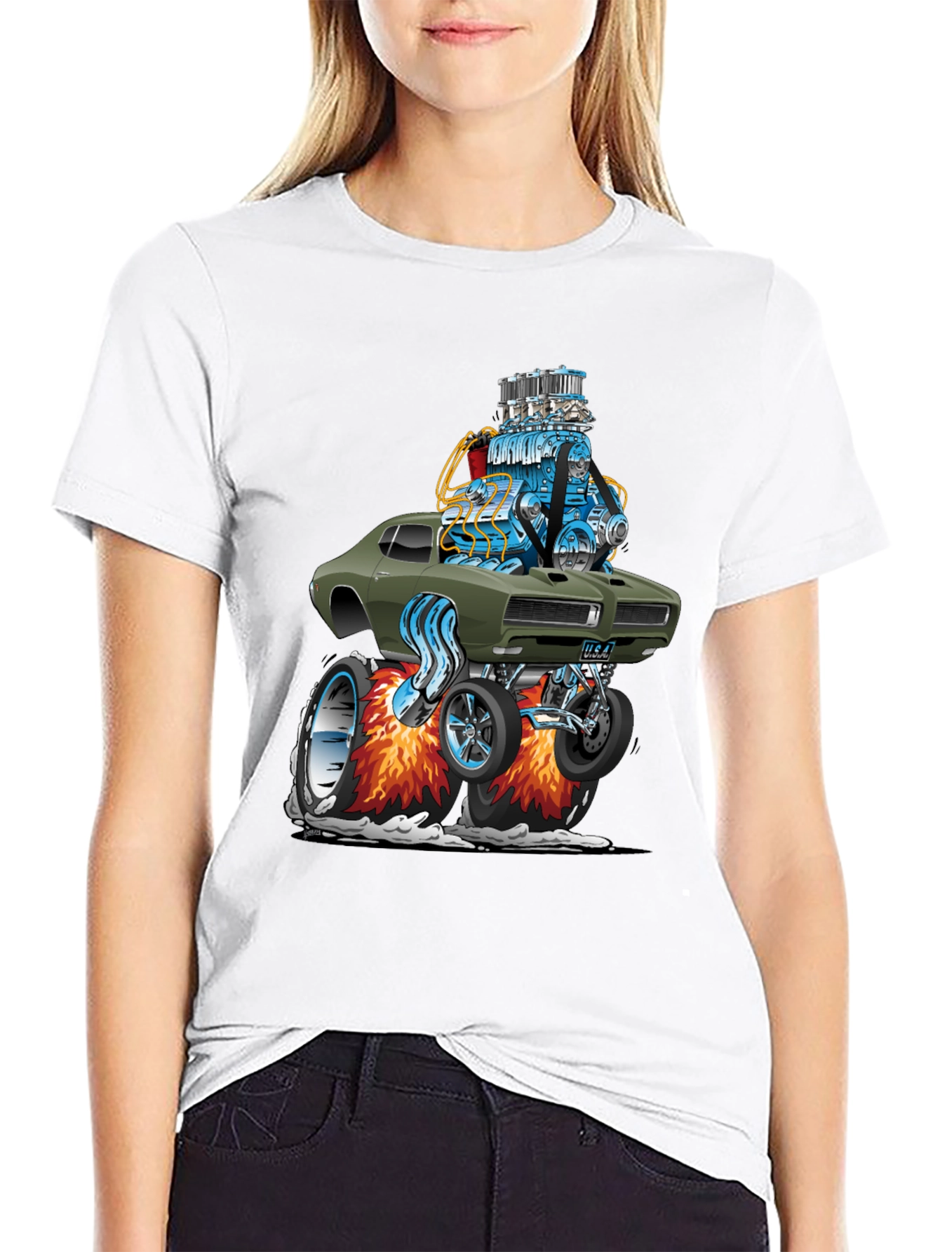 Muscle Car Cartoon T-Shirt