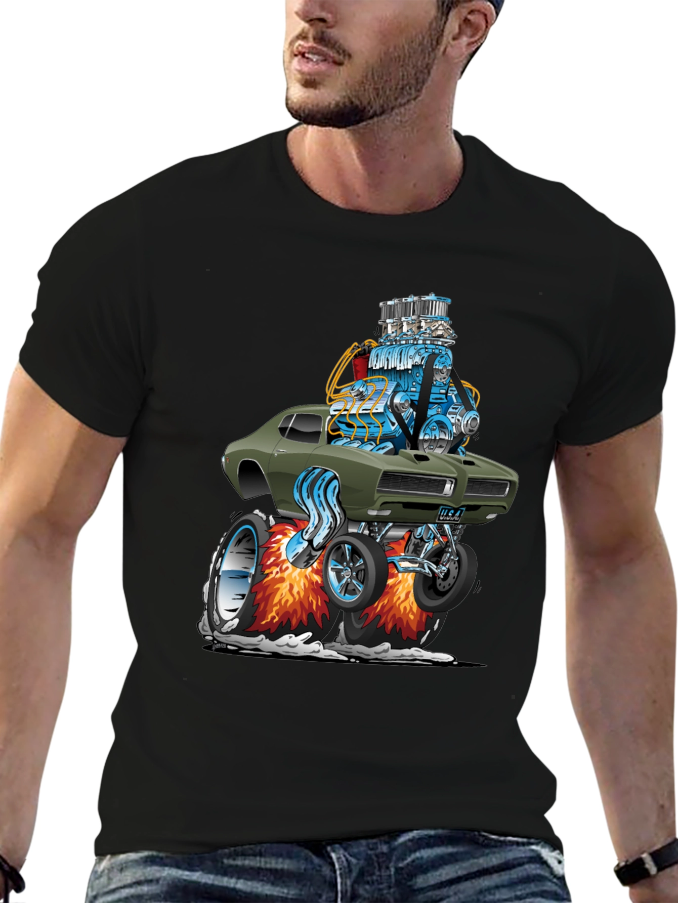 Muscle Car Cartoon T-Shirt