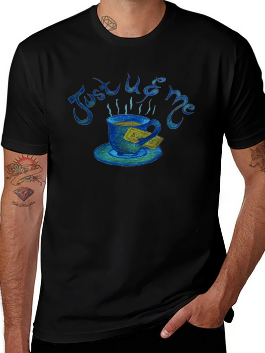 Just U & Me Tea Time Black T-Shirt