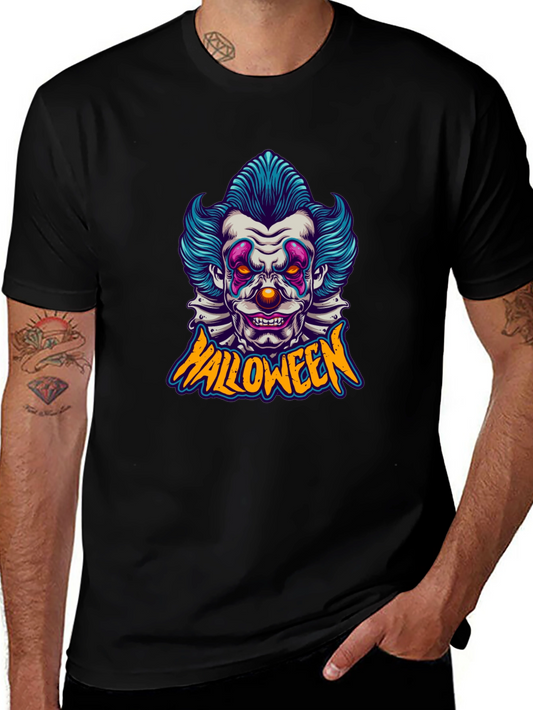 Halloween Clown Graphic Tee - Spooky Fun!