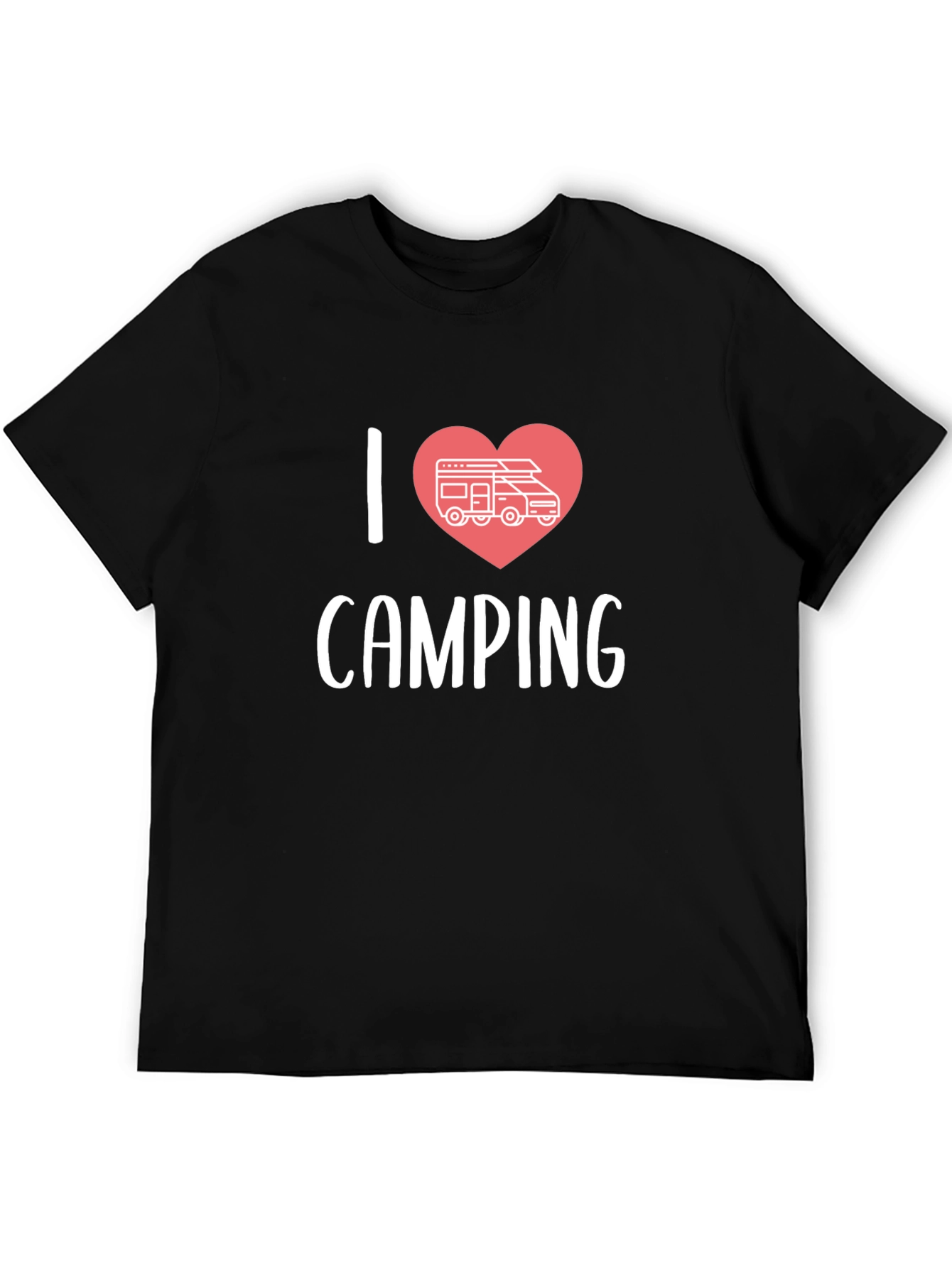 I Love Camping RV Heart Graphic T-Shirt
