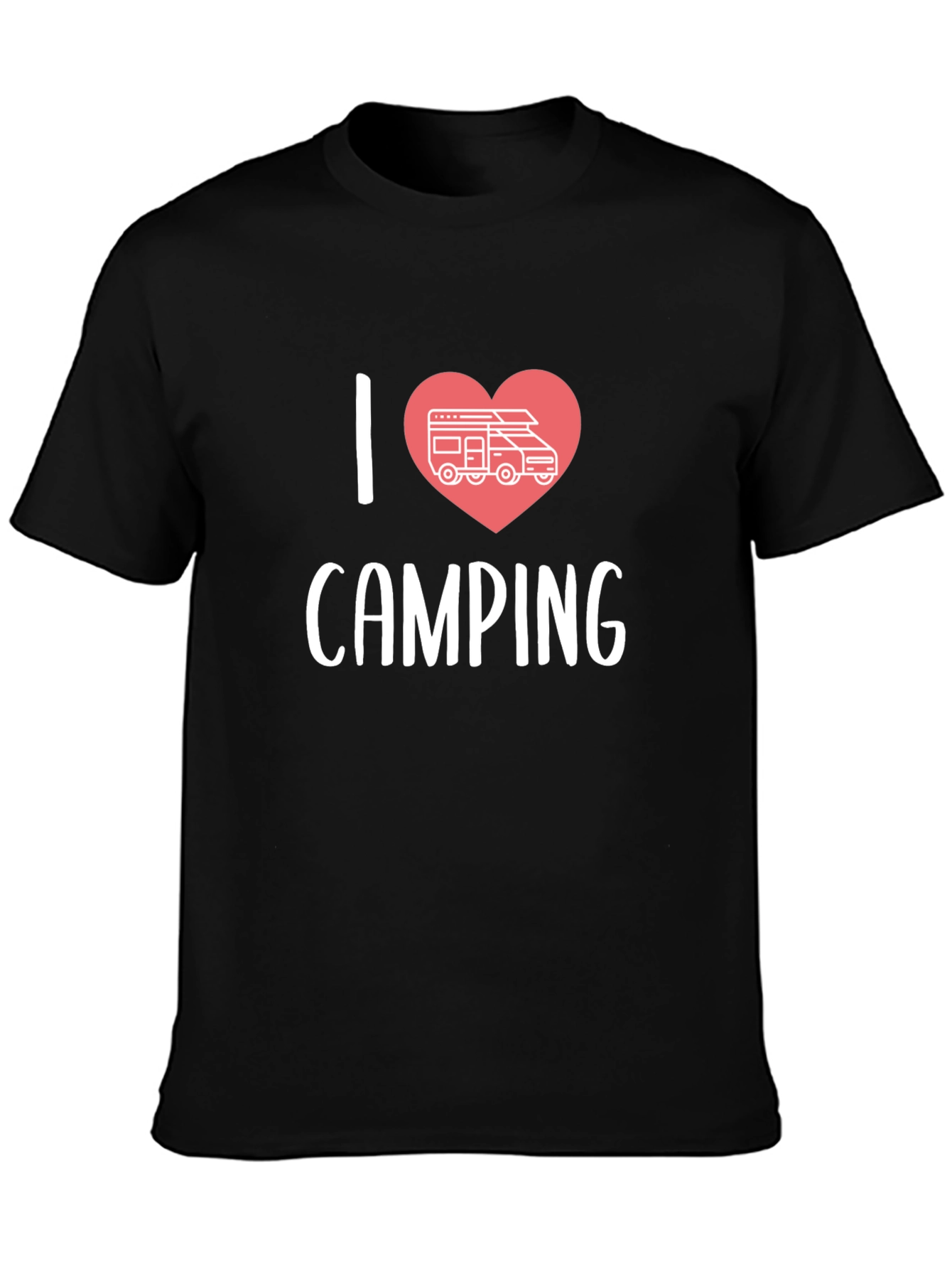I Love Camping RV Heart Graphic T-Shirt
