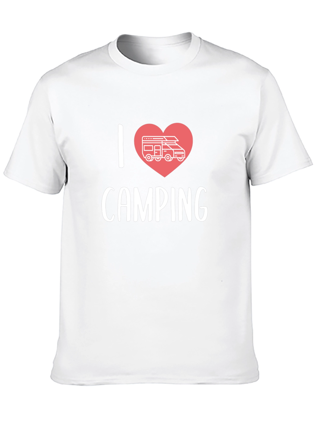 I Love Camping RV Heart Graphic T-Shirt