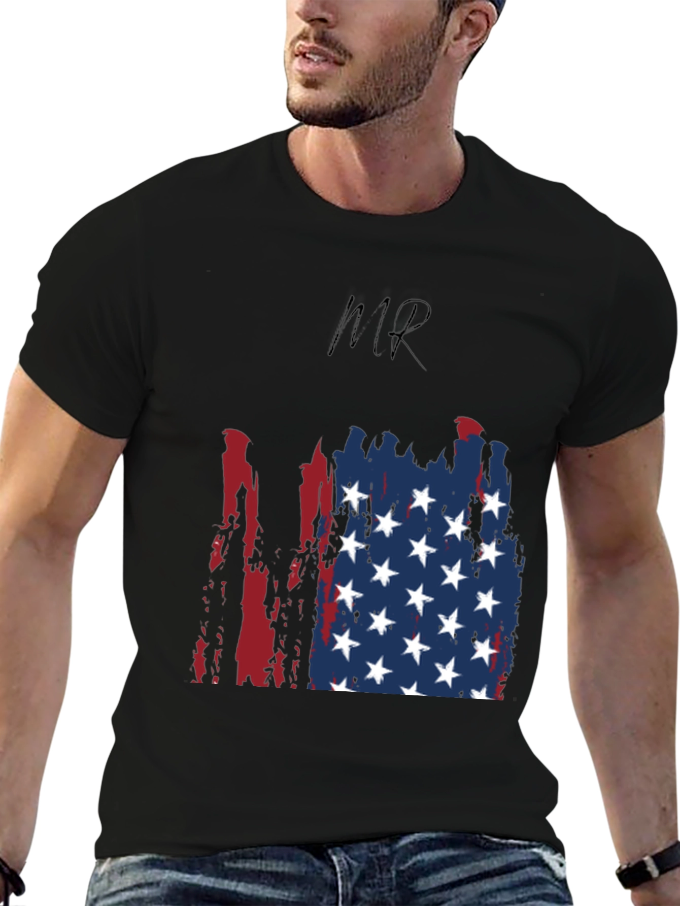 Patriotic MR American Flag Graphic Tee
