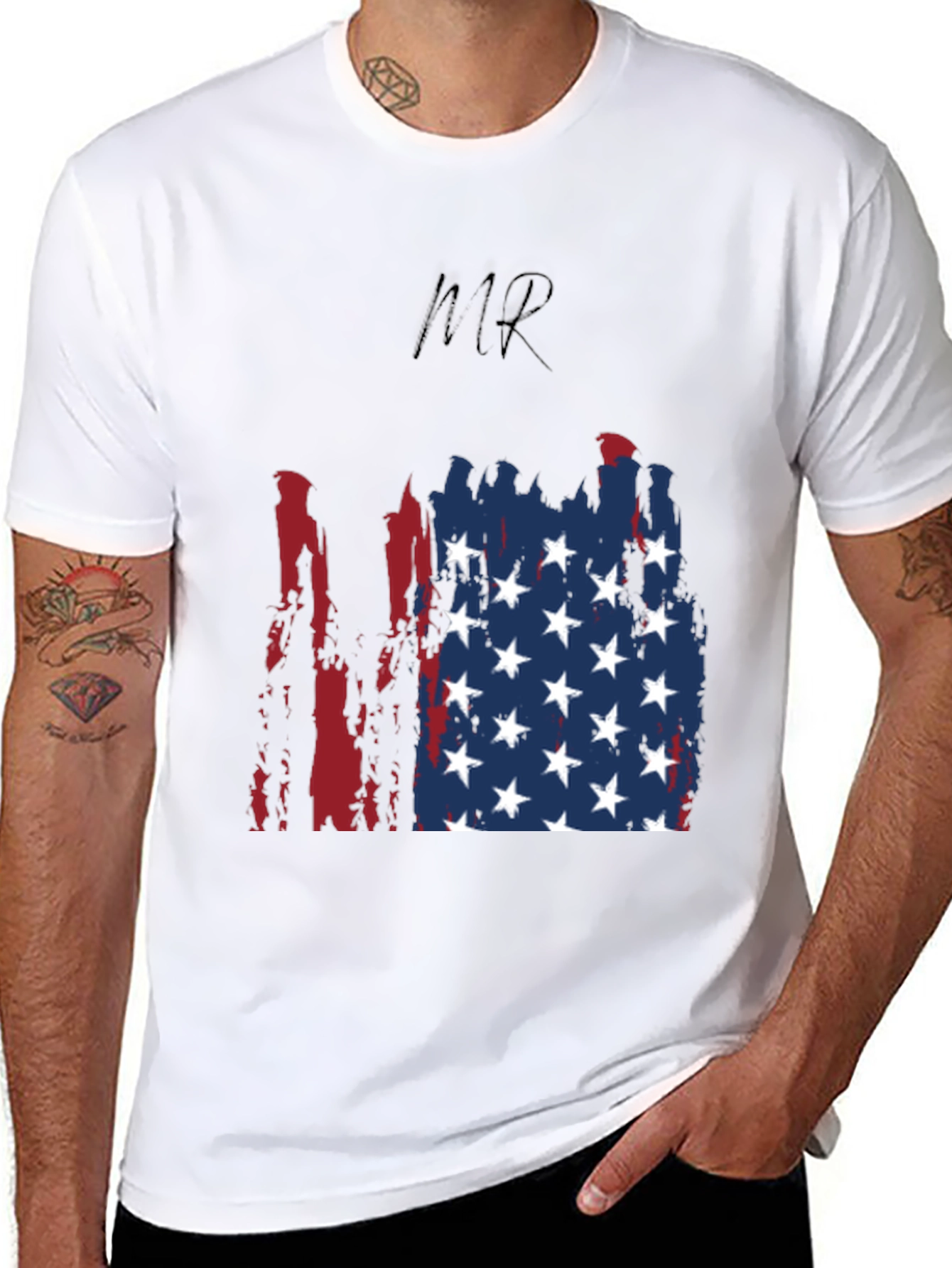 Patriotic MR American Flag Graphic Tee