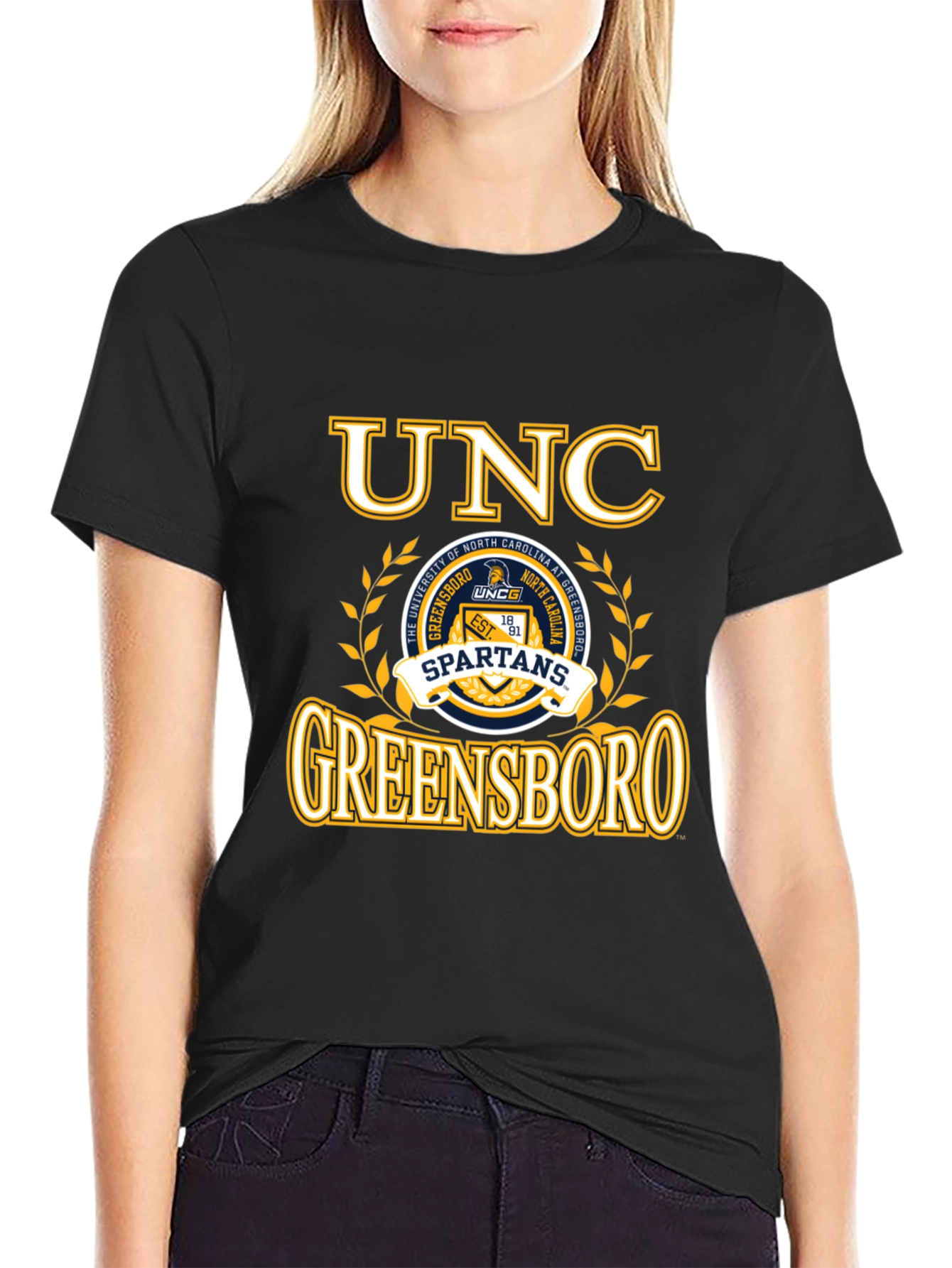 UNC Greensboro Spartans Black T-Shirt