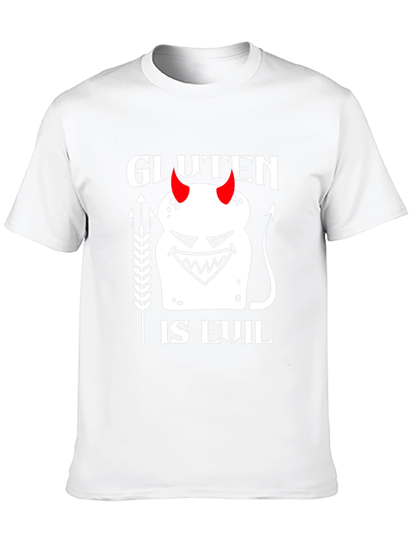 Gluten is Evil Graphic Tee - Black Cotton T-Shirt