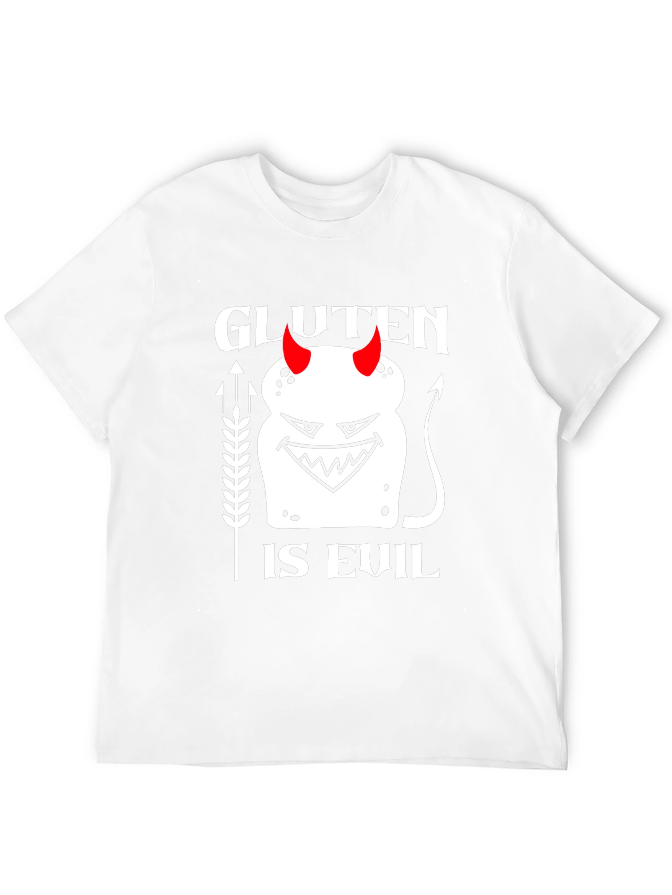 Gluten is Evil Graphic Tee - Black Cotton T-Shirt