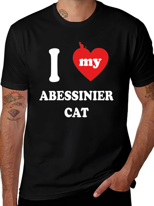 I Love Abyssinian Cat T-Shirt