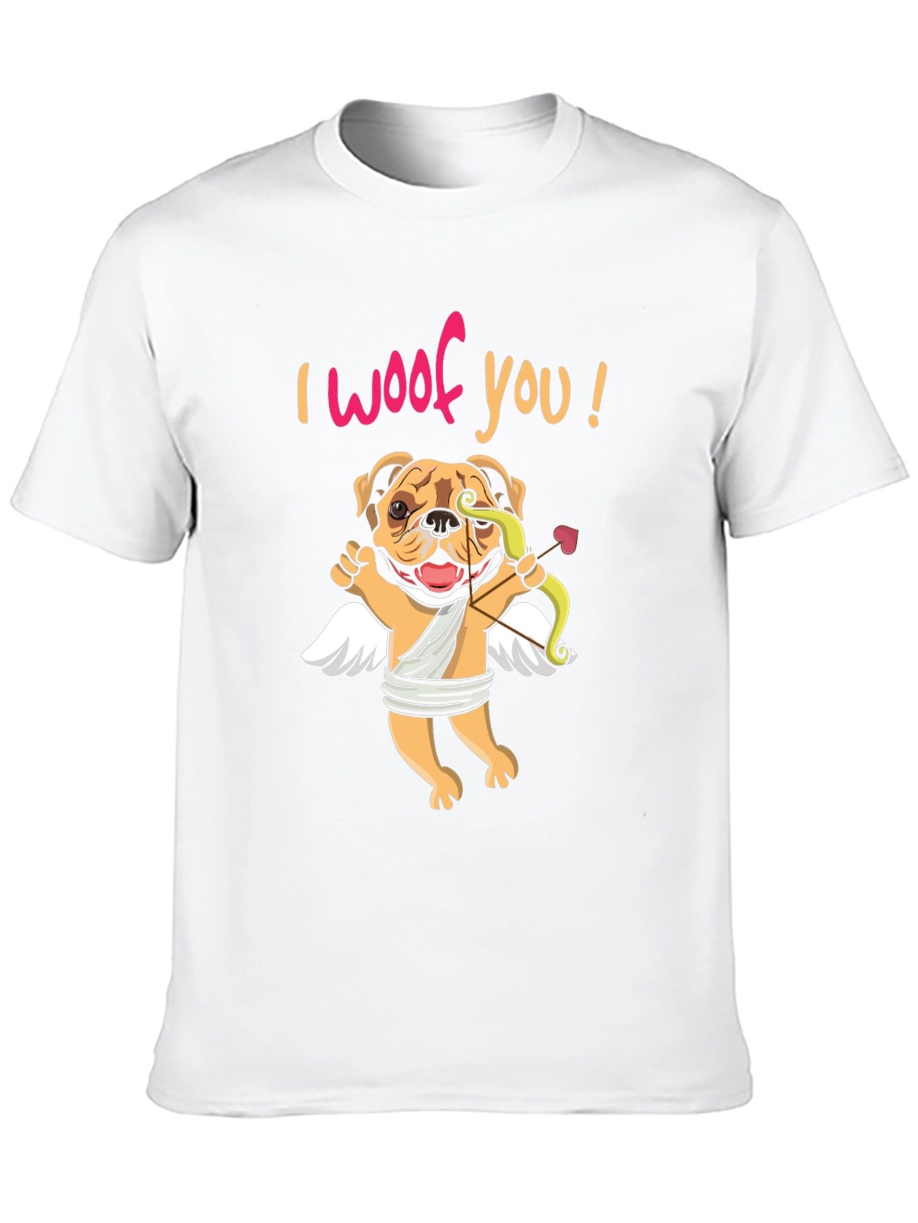 I Woof You Valentines Day Dog Cupid T-Shirt