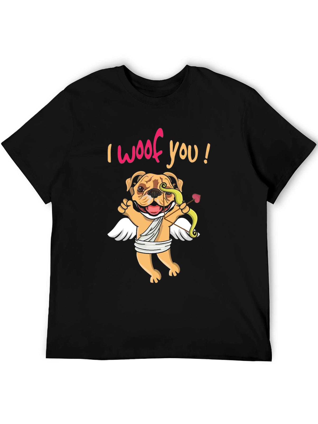 I Woof You Valentines Day Dog Cupid T-Shirt