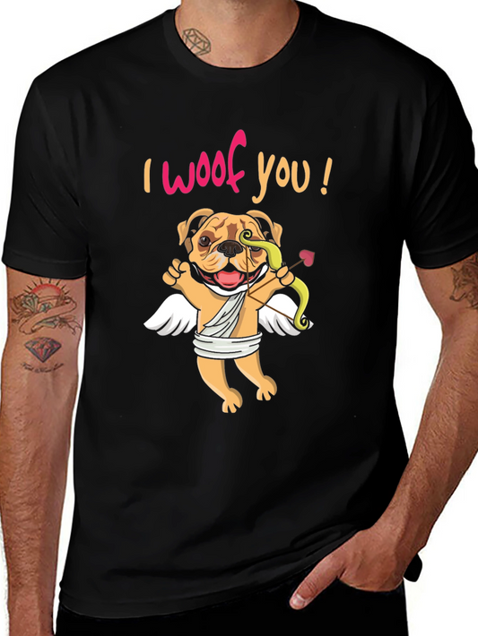 I Woof You Valentines Day Dog Cupid T-Shirt