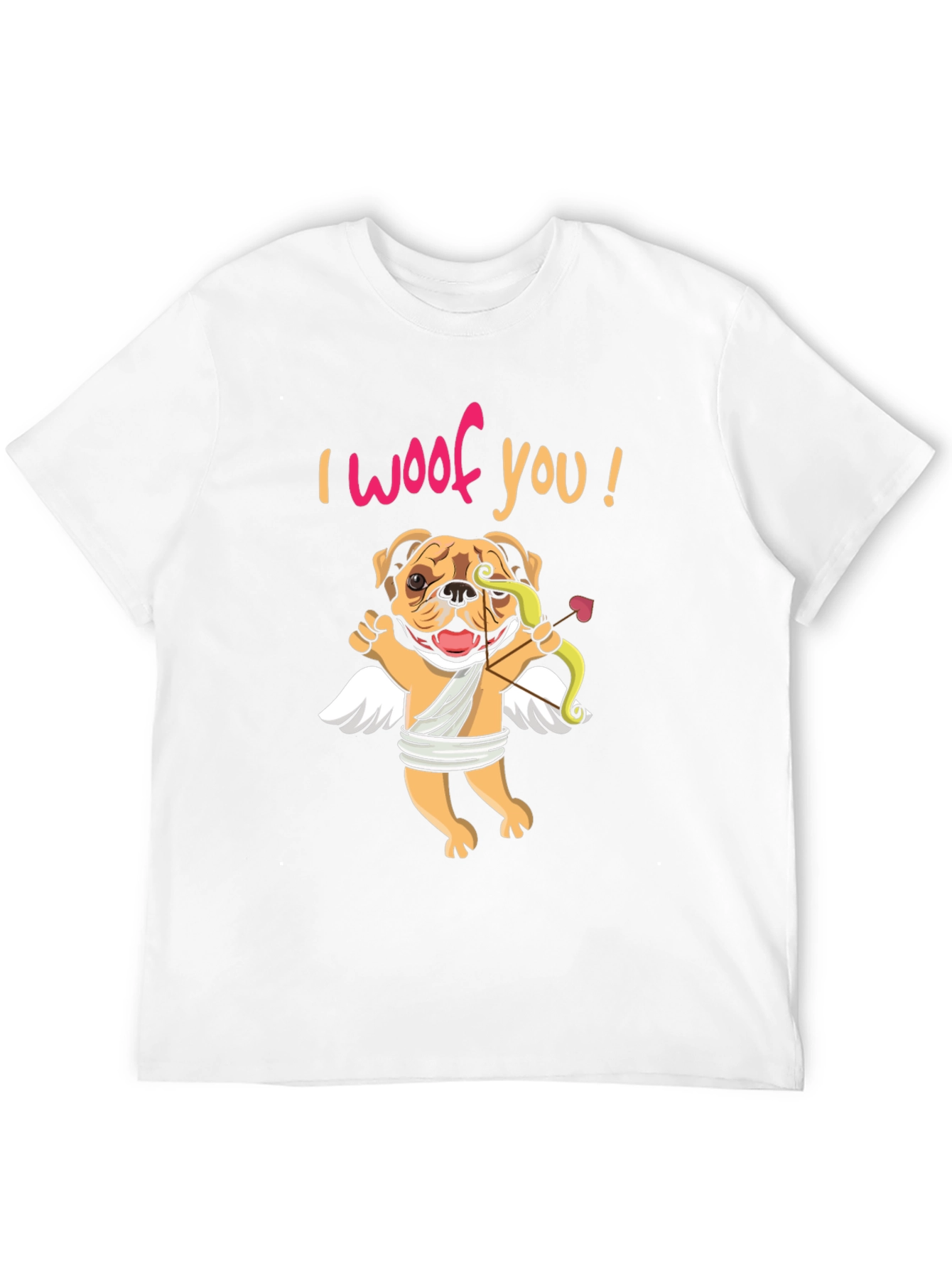 I Woof You Valentines Day Dog Cupid T-Shirt