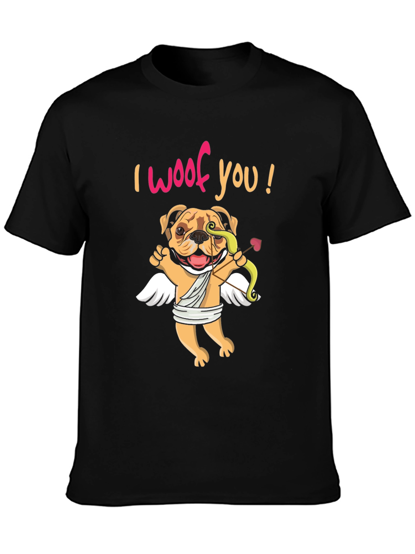 I Woof You Valentines Day Dog Cupid T-Shirt
