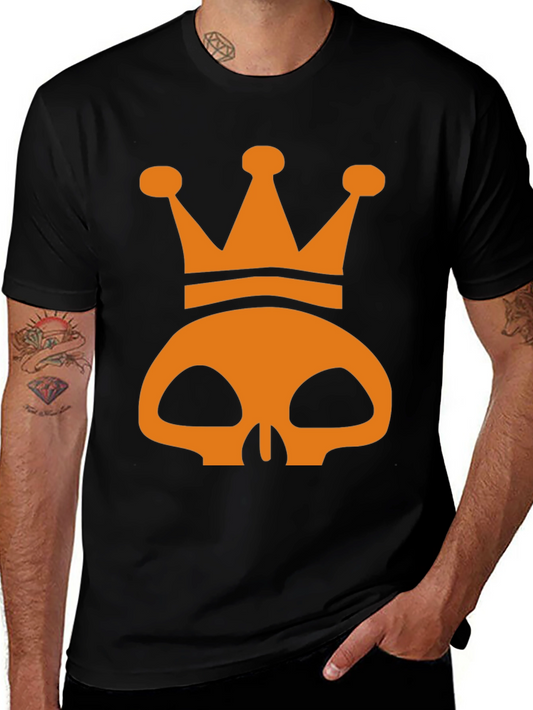 Skull Crown Graphic Tee - Mens Black T-Shirt