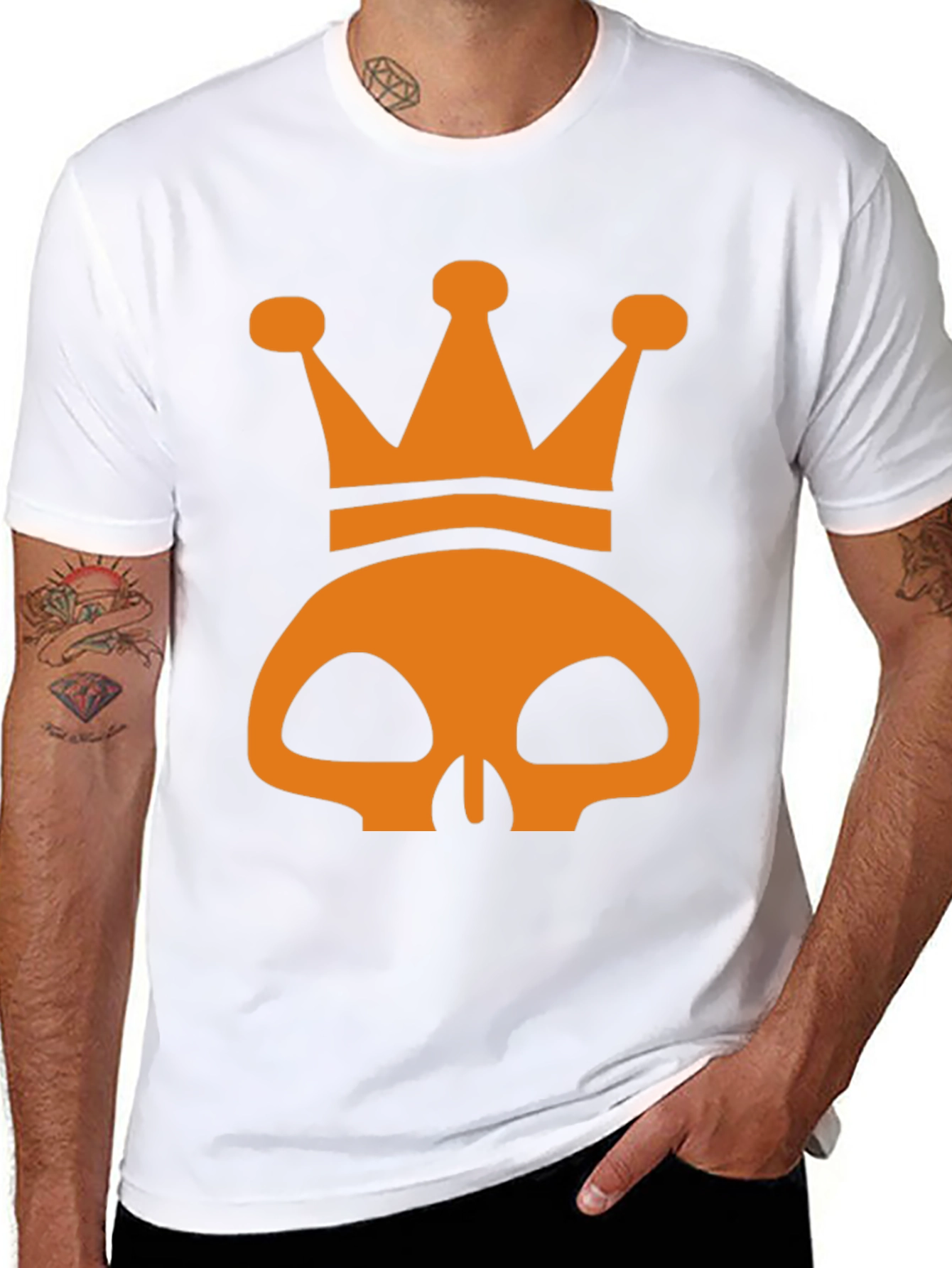 Skull Crown Graphic Tee - Mens Black T-Shirt