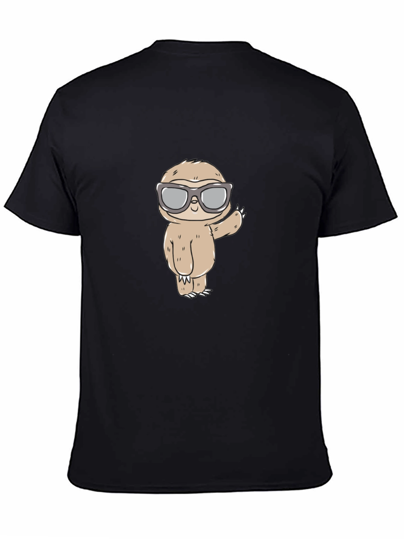 Sloth with Shades Graphic Tee - Mens Black T-Shirt