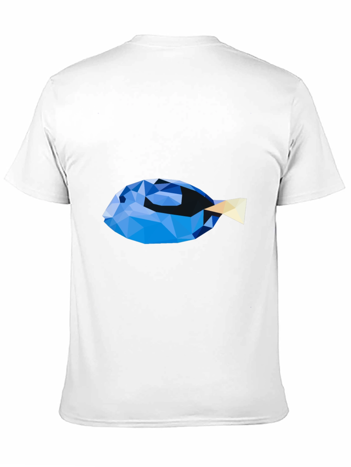 Geometric Blue Tang Fish Graphic T-Shirt