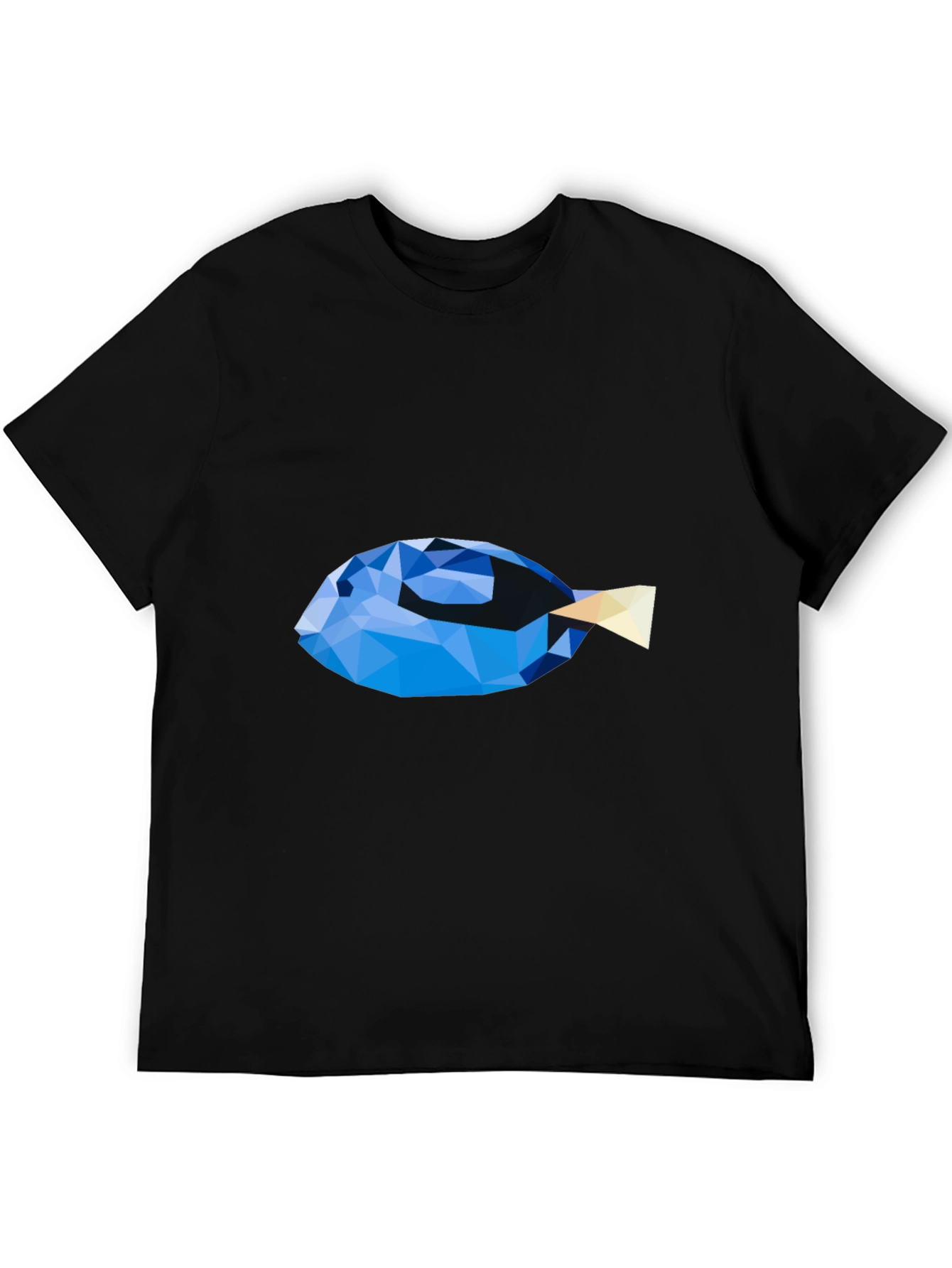 Geometric Blue Tang Fish Graphic T-Shirt