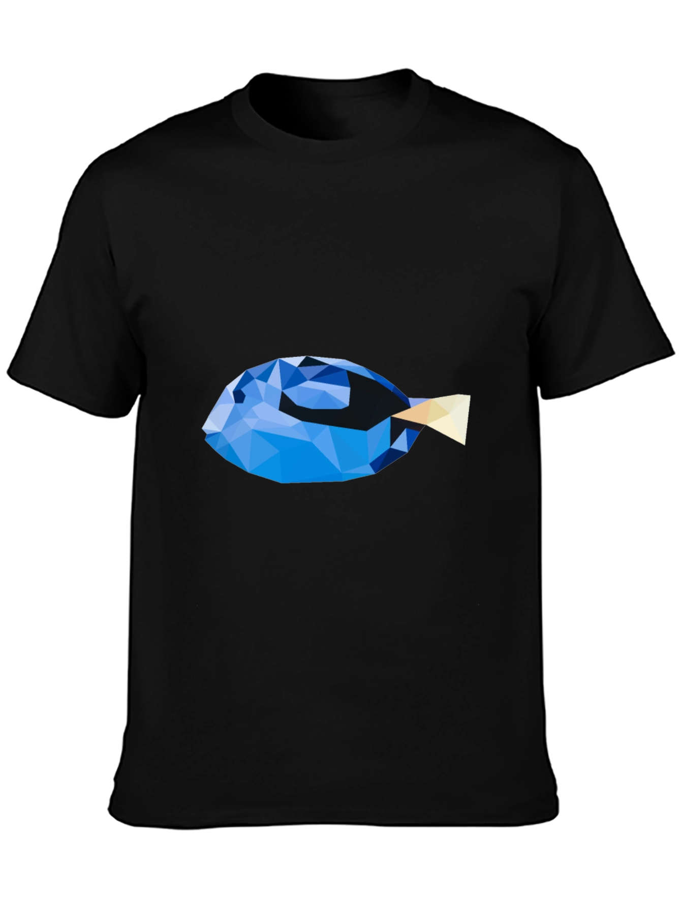Geometric Blue Tang Fish Graphic T-Shirt