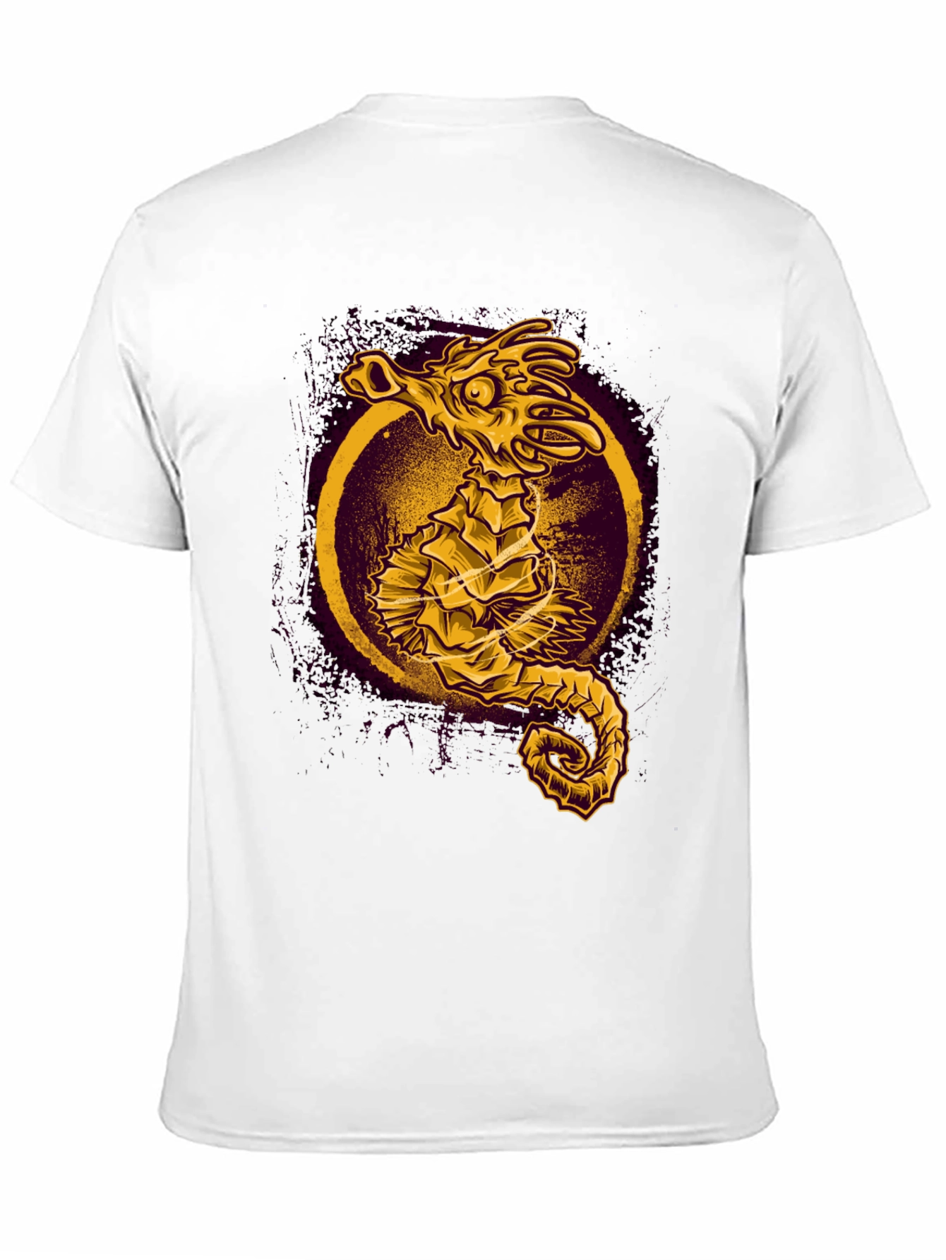 Sea Dragon Graphic Tee - Black Cotton Shirt