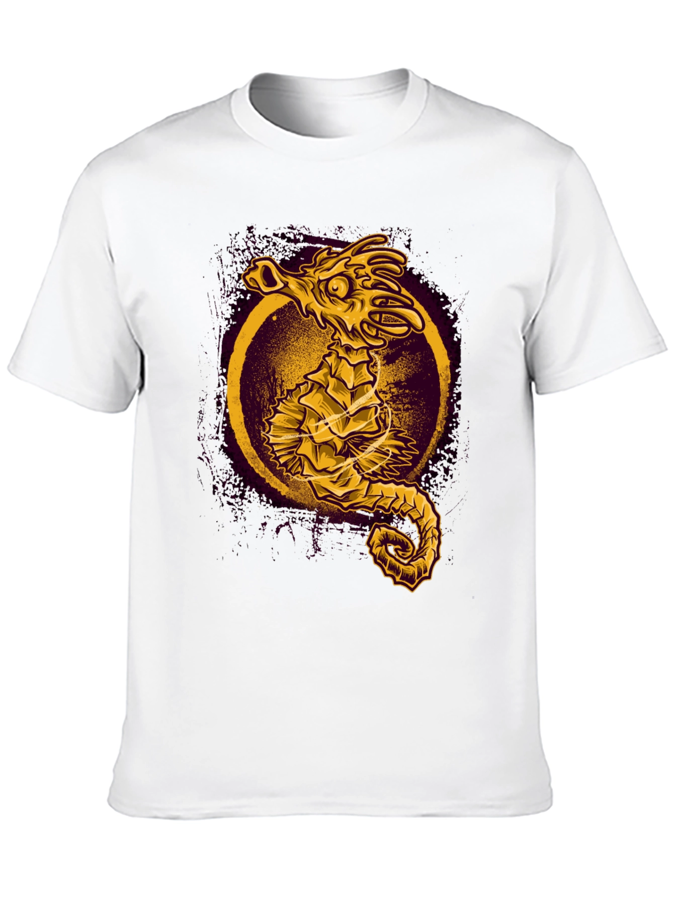 Sea Dragon Graphic Tee - Black Cotton Shirt