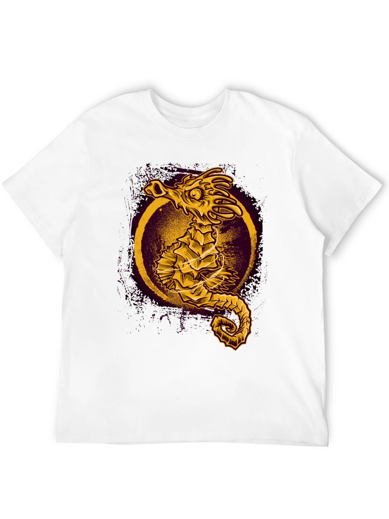 Sea Dragon Graphic Tee - Black Cotton Shirt
