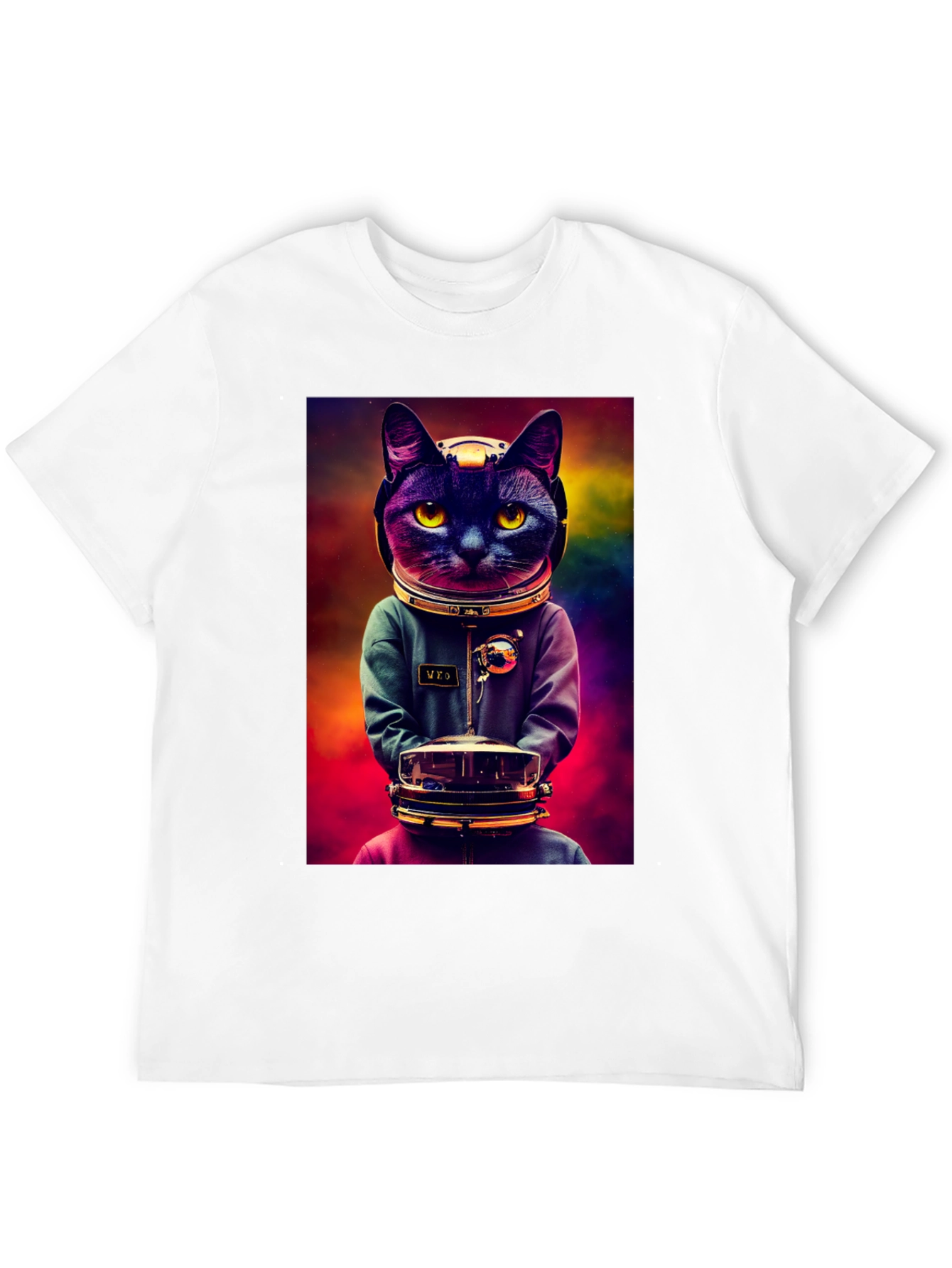 Astronaut Cat Graphic Tee - Space Kitten T-Shirt