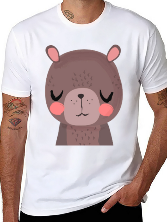 Cute Bear Graphic T-Shirt - Unisex Black Tee